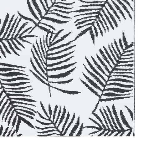 Buitenkleed 190x290 cm PP wit en zwart - AllerleiShop