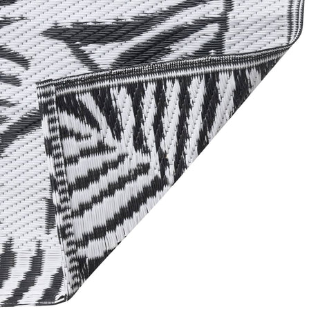 Buitenkleed 190x290 cm PP wit en zwart - AllerleiShop