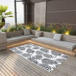 Buitenkleed 190x290 cm PP wit en zwart - AllerleiShop