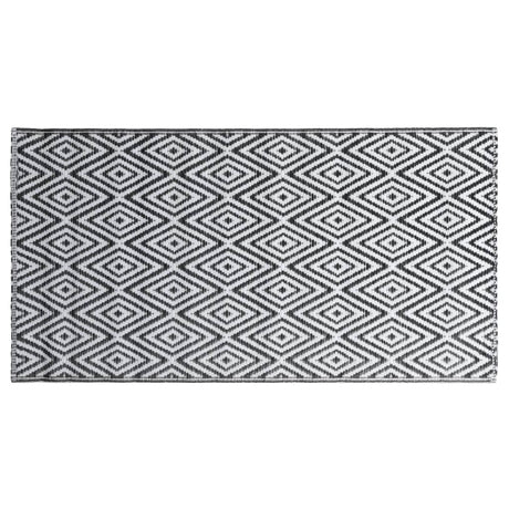 Buitenkleed 190x290 cm PP wit en zwart - AllerleiShop