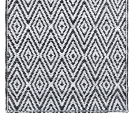 Buitenkleed 190x290 cm PP wit en zwart - AllerleiShop