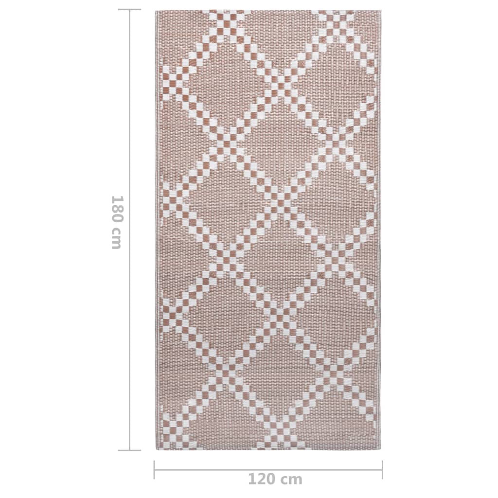 Buitenkleed 120x180 cm PP bruin - AllerleiShop