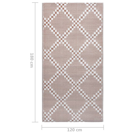 Buitenkleed 120x180 cm PP bruin - AllerleiShop
