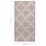 Buitenkleed 160x230 cm PP bruin - AllerleiShop