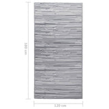 Buitenkleed 120x180 cm PP grijs - AllerleiShop