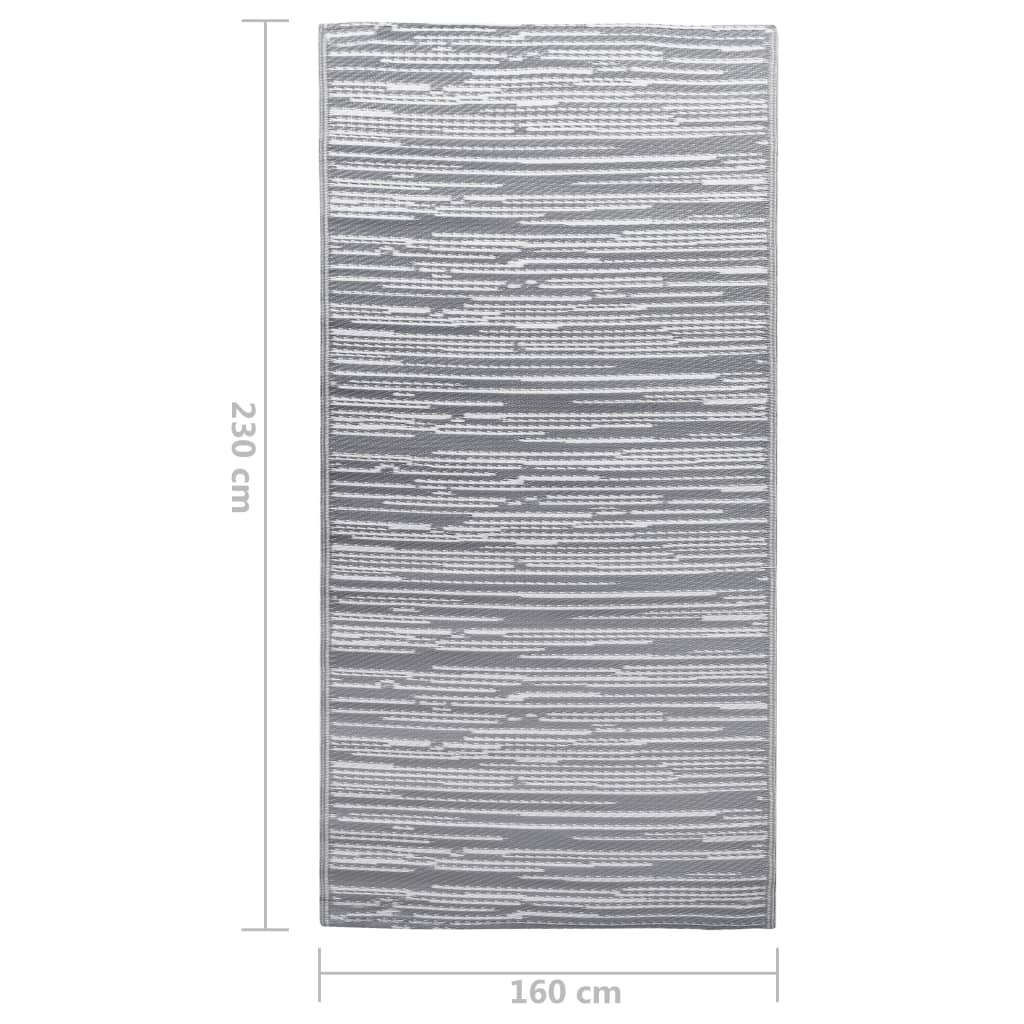 Buitenkleed 160x230 cm PP grijs - AllerleiShop