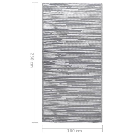 Buitenkleed 160x230 cm PP grijs - AllerleiShop