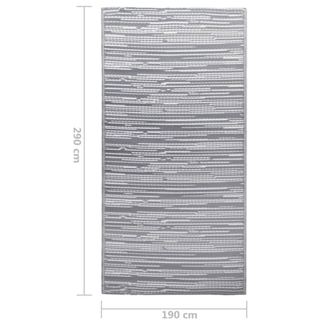 Buitenkleed 190x290 cm PP grijs - AllerleiShop