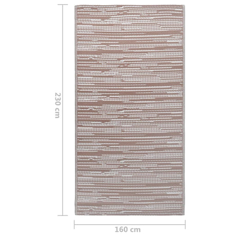Buitenkleed 160x230 cm PP bruin - AllerleiShop