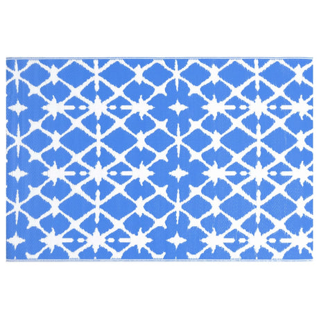 Buitenkleed 80x150 cm PP blauw en wit - AllerleiShop