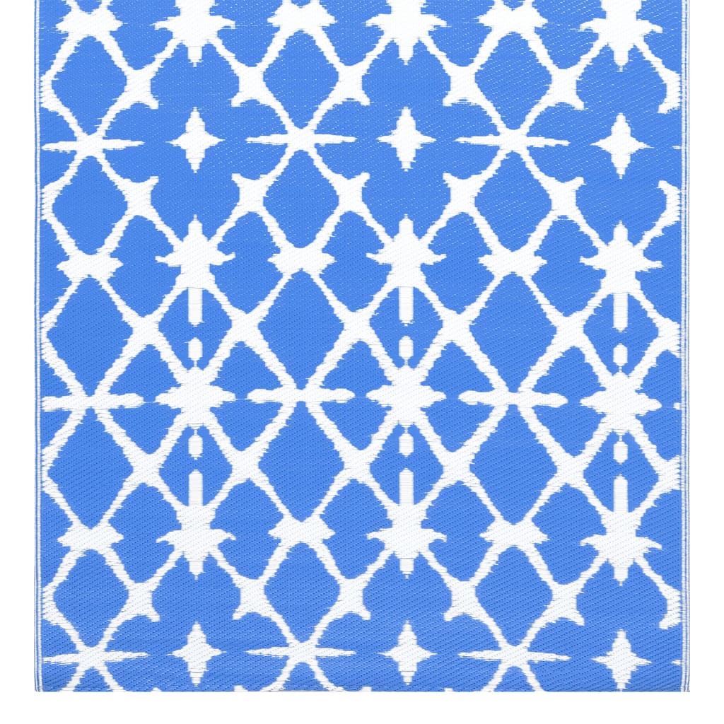 Buitenkleed 80x150 cm PP blauw en wit - AllerleiShop