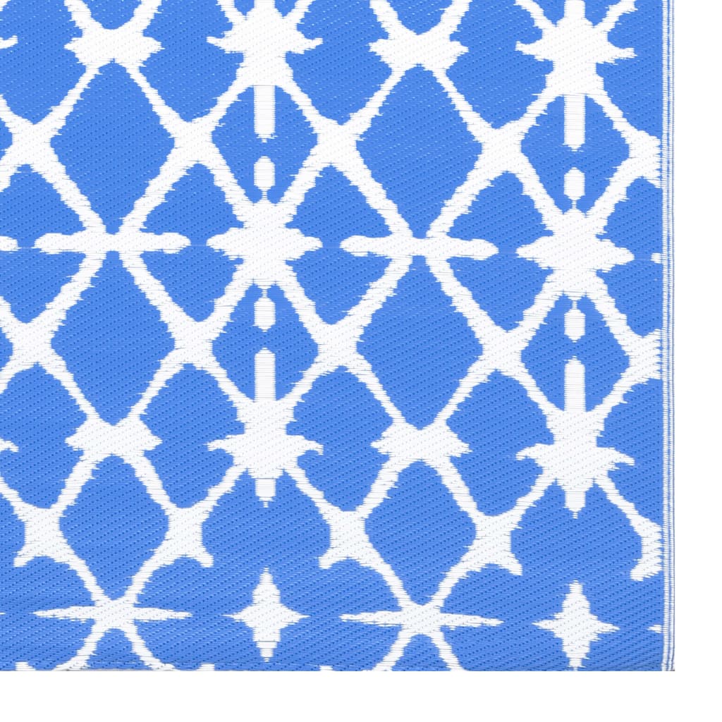Buitenkleed 80x150 cm PP blauw en wit - AllerleiShop