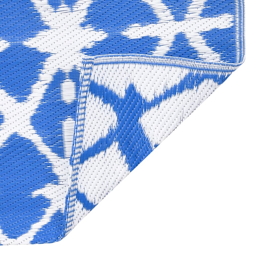 Buitenkleed 80x150 cm PP blauw en wit - AllerleiShop