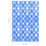 Buitenkleed 80x150 cm PP blauw en wit - AllerleiShop