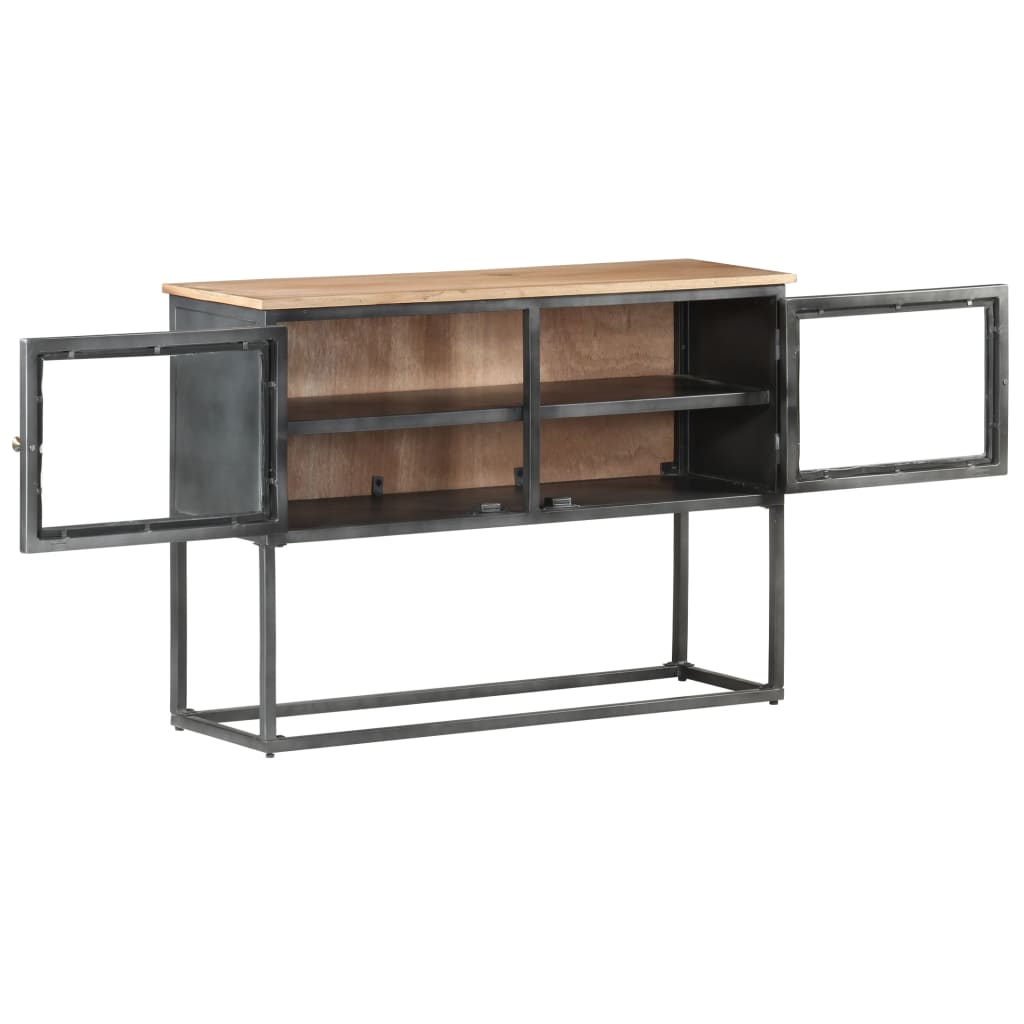 Dressoir 100x30x70 cm massief acaciahout grijs - AllerleiShop