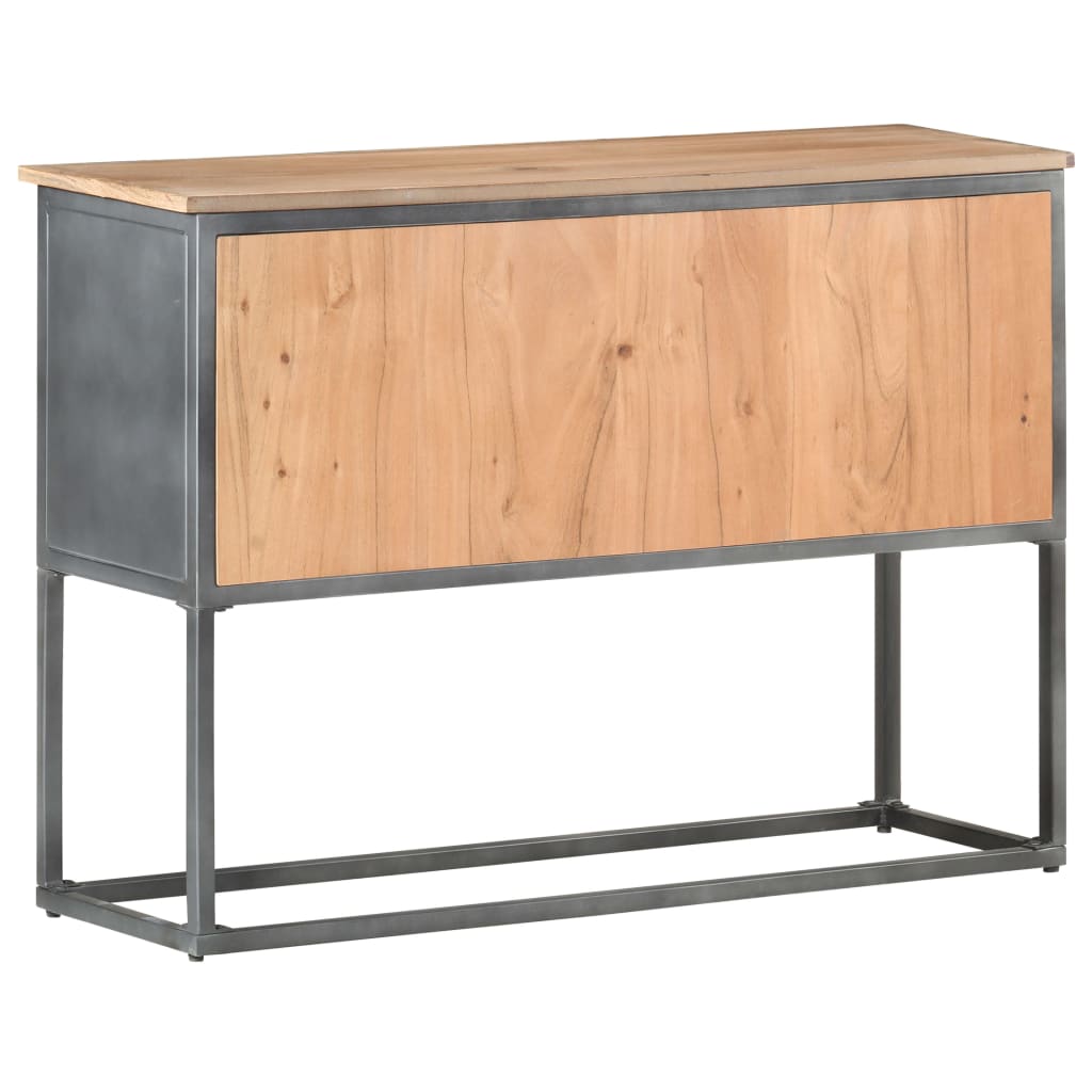 Dressoir 100x30x70 cm massief acaciahout grijs - AllerleiShop