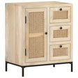 Dressoir 60x35x70 cm massief mangohout en natuurlijk riet - AllerleiShop