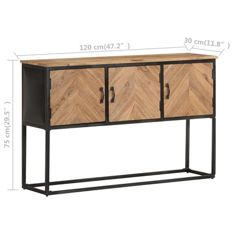 Dressoir 120x30x75 cm massief acaciahout - AllerleiShop