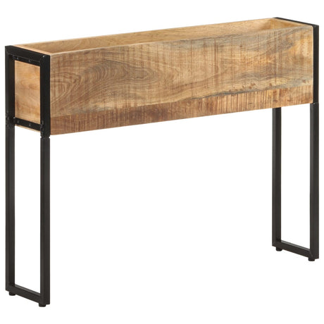 Plantenbak 90x20x68 cm ruw mangohout - AllerleiShop