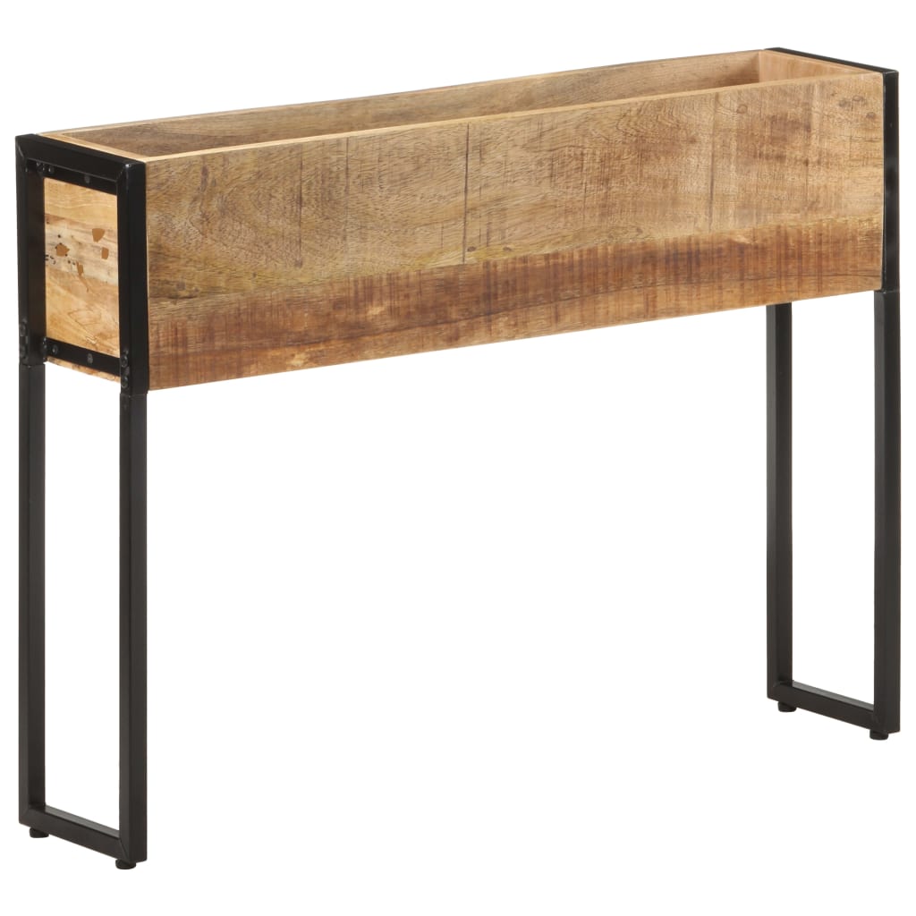 Plantenbak 90x20x68 cm ruw mangohout - AllerleiShop