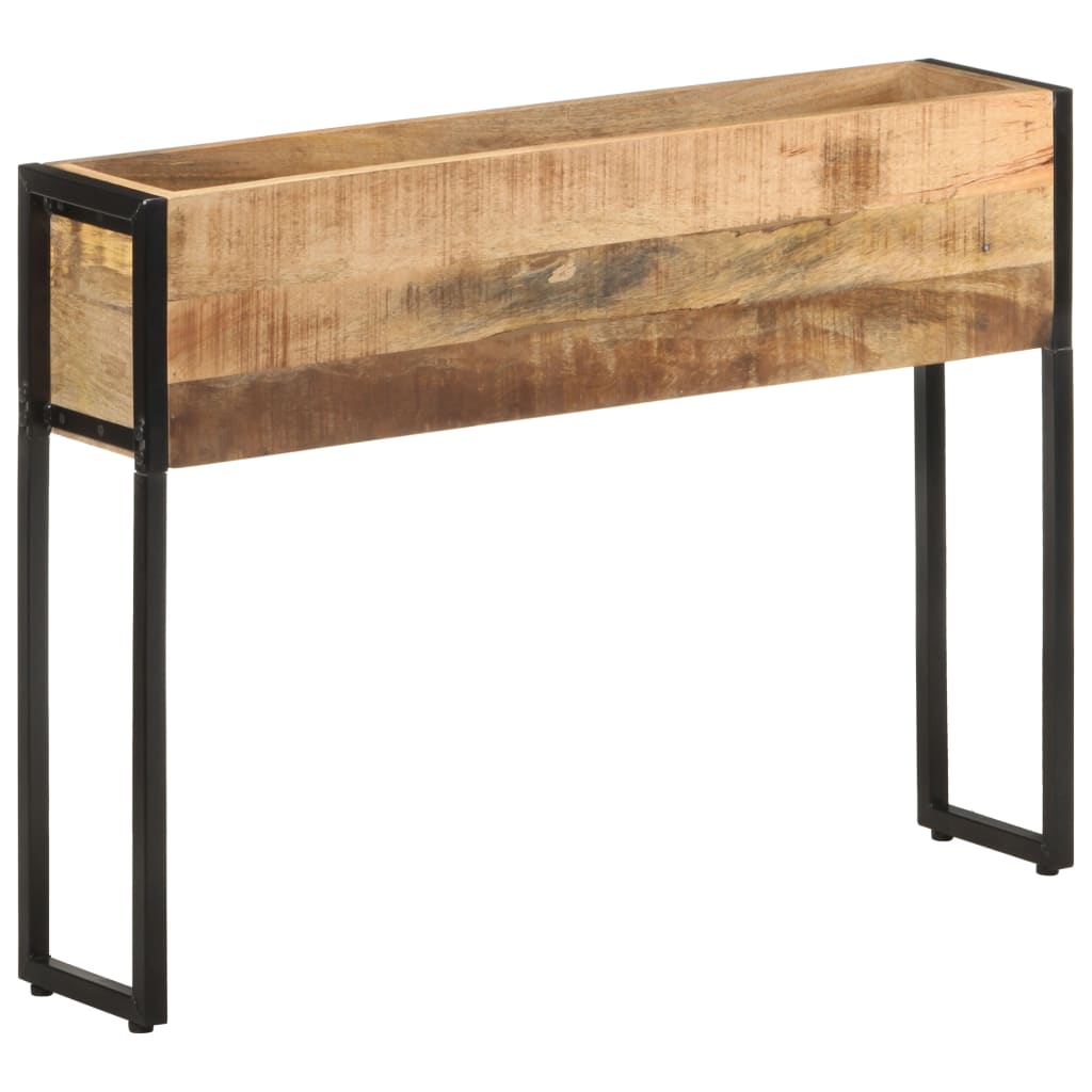 Plantenbak 90x20x68 cm ruw mangohout - AllerleiShop