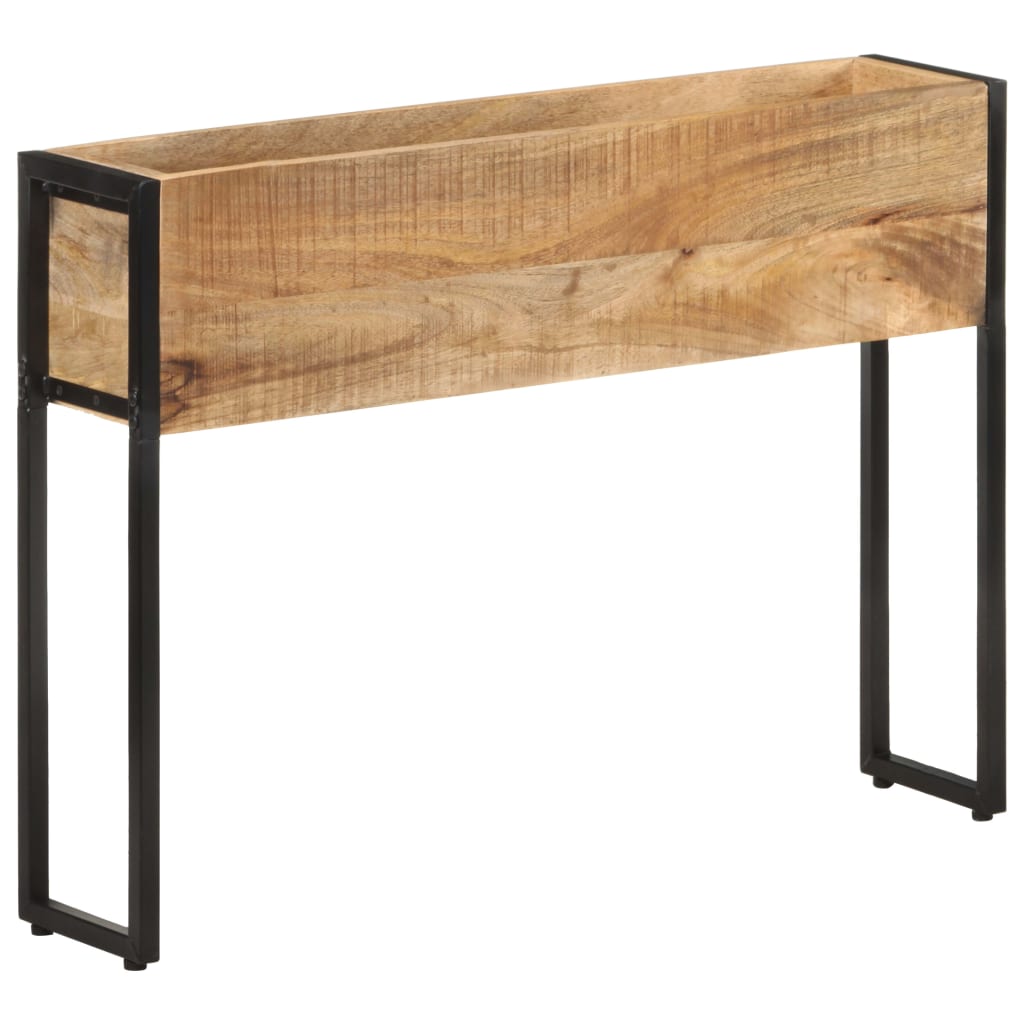 Plantenbak 90x20x68 cm ruw mangohout - AllerleiShop