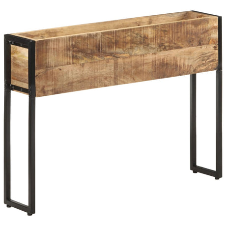 Plantenbak 90x20x68 cm ruw mangohout - AllerleiShop