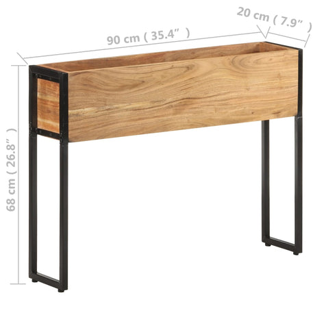 Plantenbak 90x20x68 cm massief acaciahout - AllerleiShop