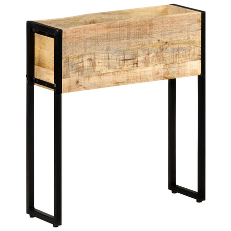 Plantenbak 60x20x68 cm ruw mangohout - AllerleiShop