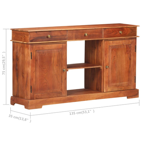 Dressoir 135x35x75 cm massief acaciahout - AllerleiShop