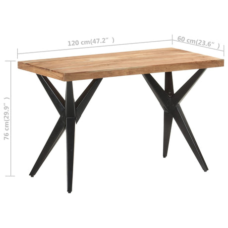 Eettafel 120x60x76 cm massief acaciahout - AllerleiShop