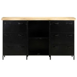 Dressoir 140x38x76 cm ruw mangohout - AllerleiShop