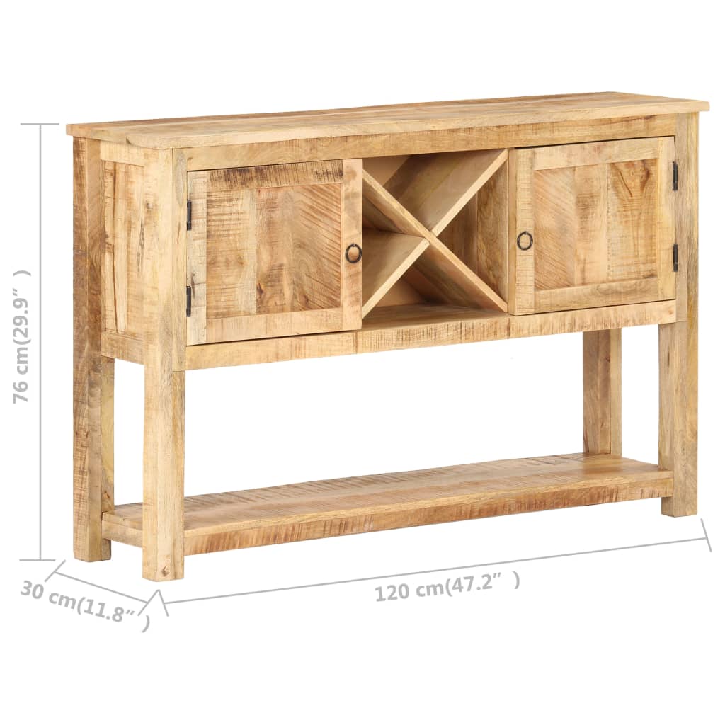 Dressoir 120x30x76 cm ruw mangohout - AllerleiShop