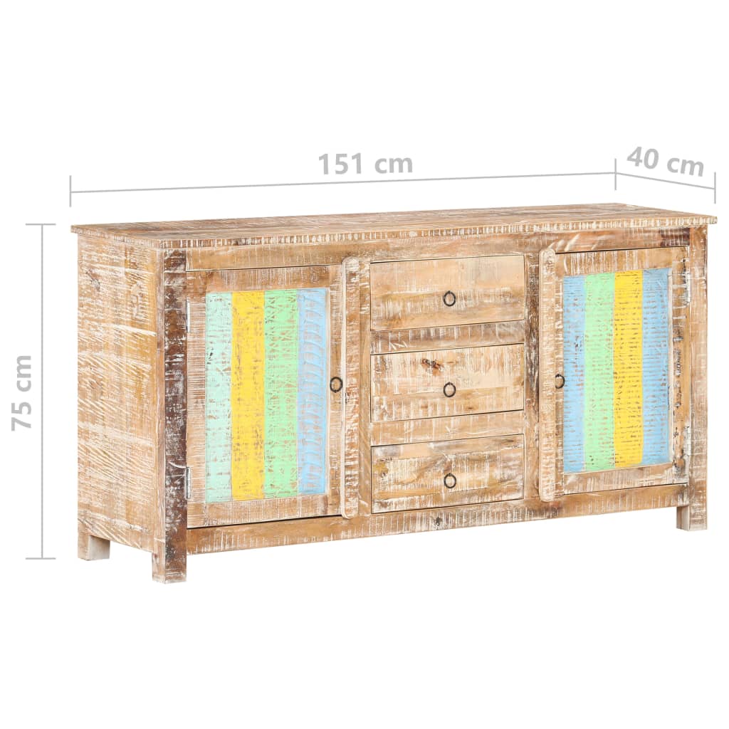 Dressoir 151x40x75 cm ruw acaciahout - AllerleiShop