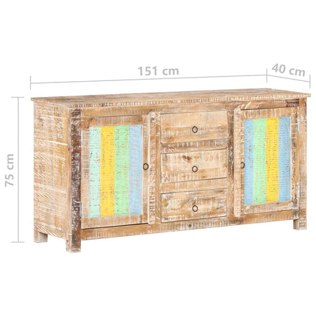 Dressoir 151x40x75 cm ruw acaciahout - AllerleiShop