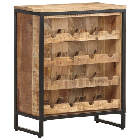 Wijnkast 62x33x78,5 cm ruw mangohout - AllerleiShop