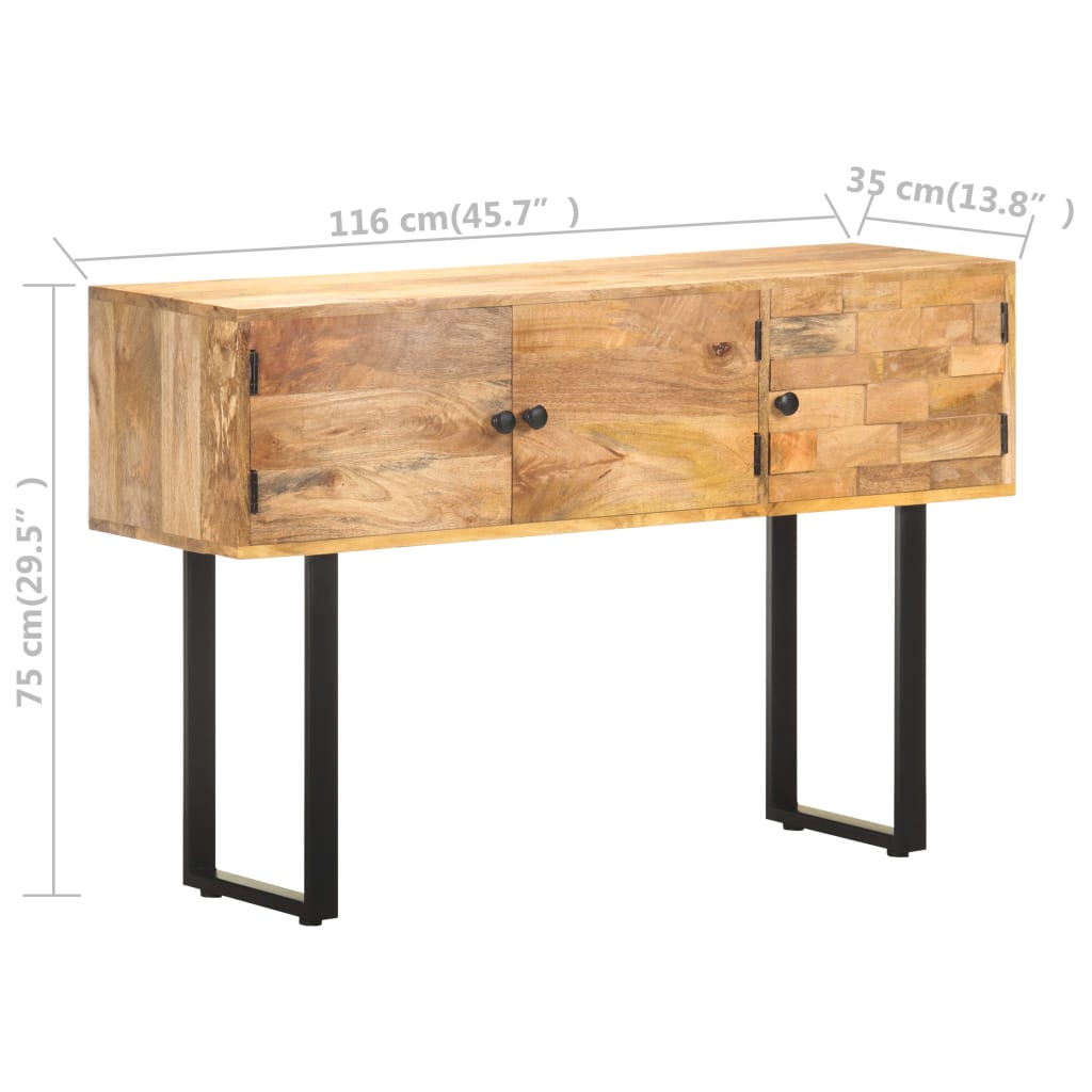 Dressoir 116x35x75 cm massief mangohout - AllerleiShop