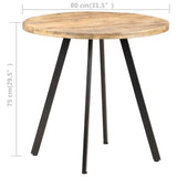 Eettafel 80 cm ruw mangohout - AllerleiShop