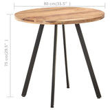 Eettafel 80 cm massief acaciahout - AllerleiShop