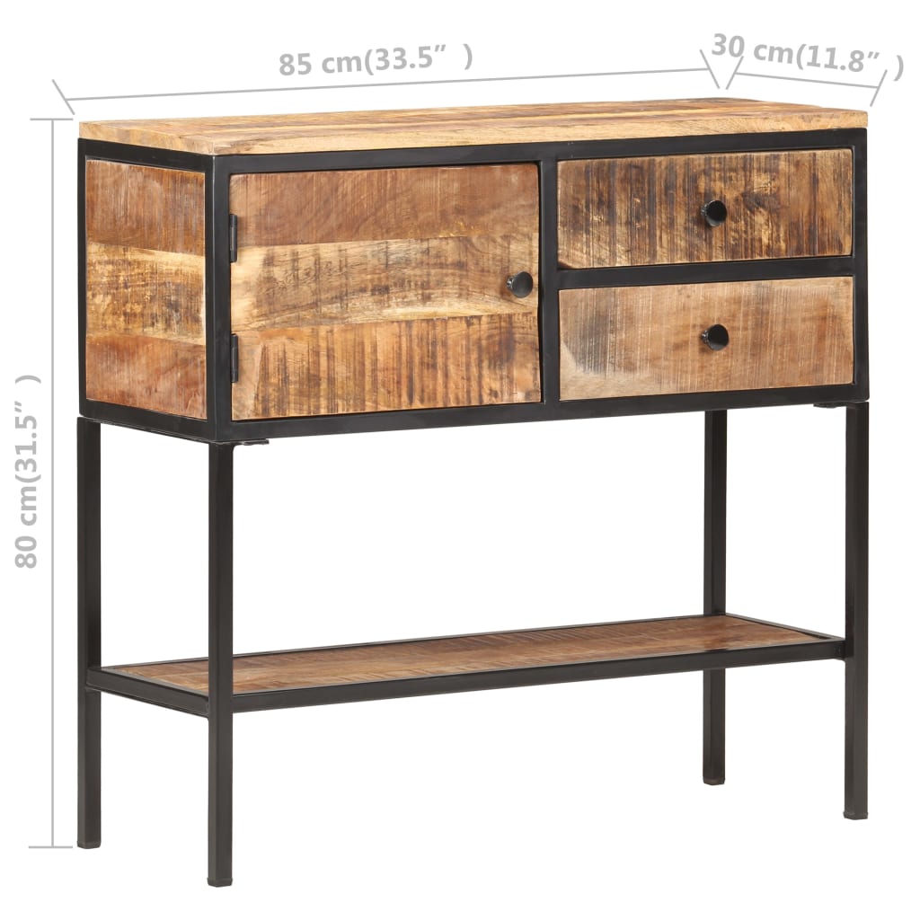 Dressoir 85x30x80 cm ruw mangohout - AllerleiShop