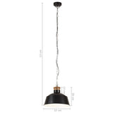 Hanglamp industrieel E27 32 cm zwart - AllerleiShop