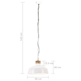 Hanglamp industrieel E27 58 cm wit - AllerleiShop