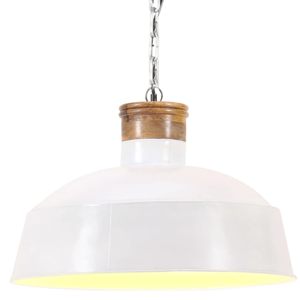 Hanglamp industrieel E27 42 cm wit - AllerleiShop