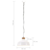 Hanglamp industrieel E27 42 cm wit - AllerleiShop