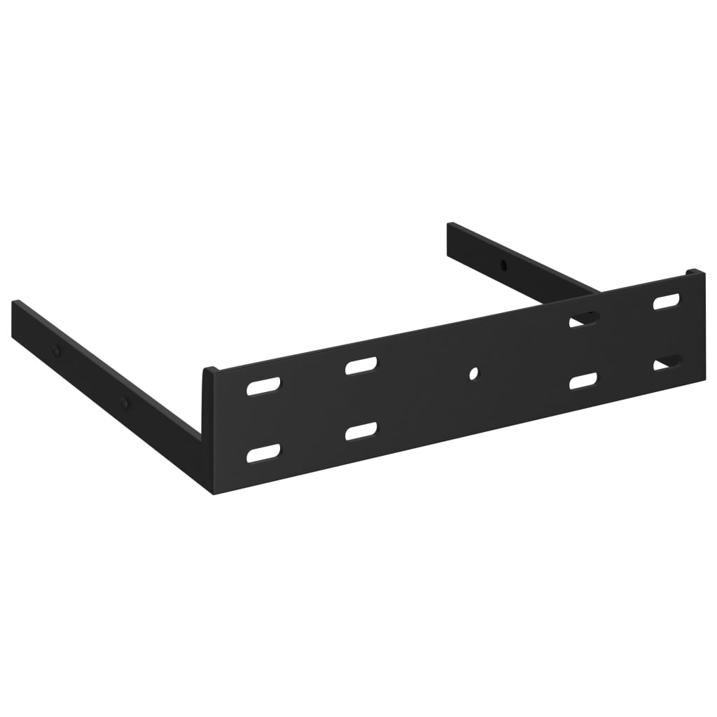 Hoekschap zwevend 25x25x3,8 cm MDF hoogglans zwart - AllerleiShop