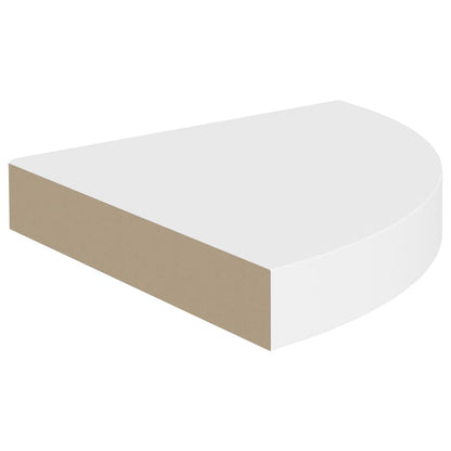 Hoekschappen zwevend 4 st 25x25x3,8 cm MDF wit - AllerleiShop