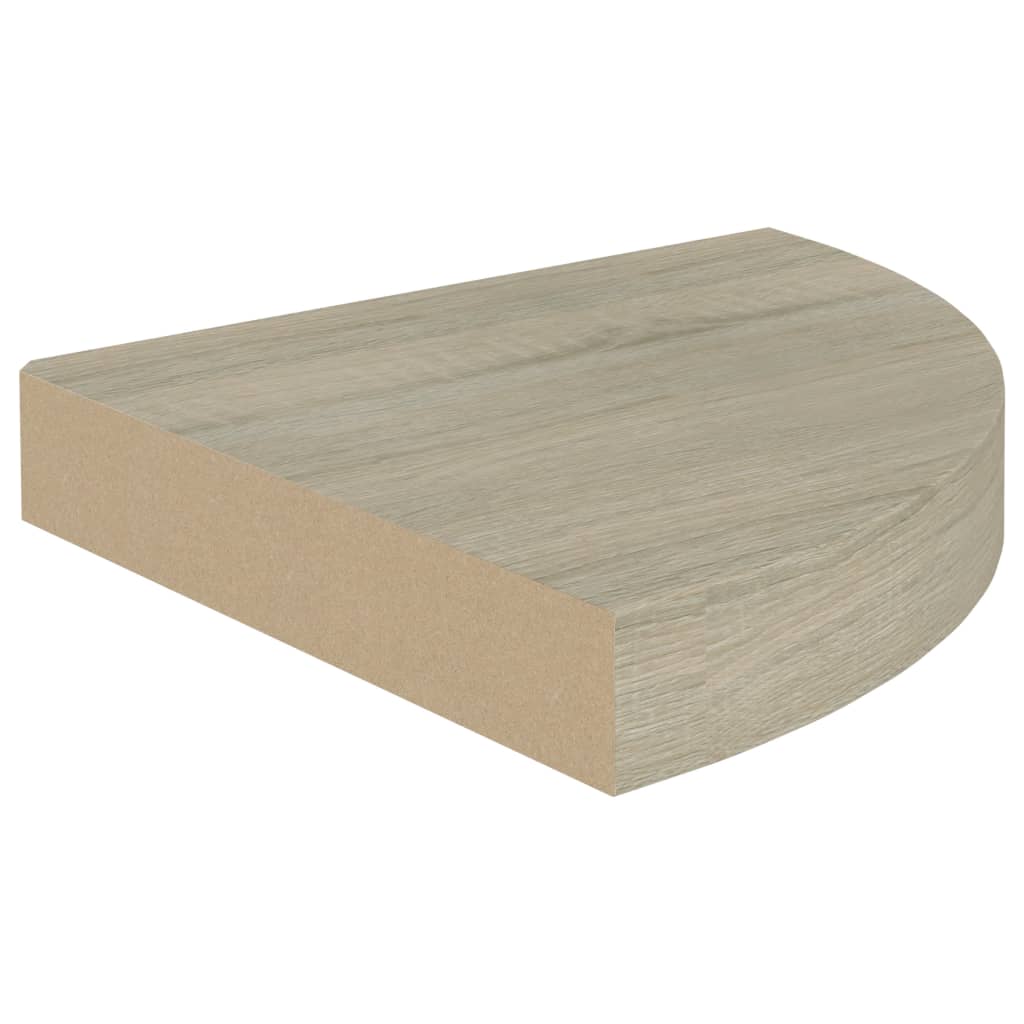 Hoekschap zwevend 25x25x3,8 cm MDF eikenkleurig - AllerleiShop