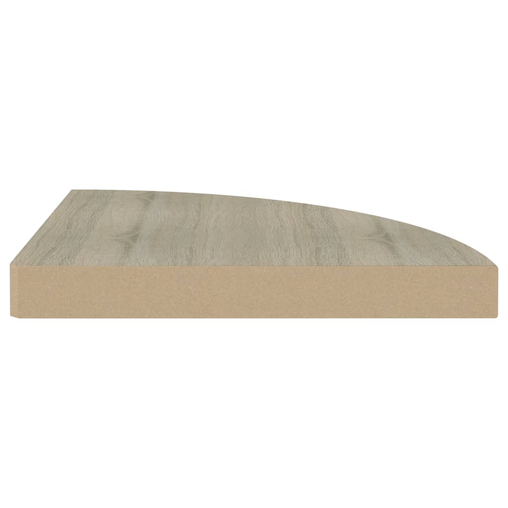 Hoekschap zwevend 35x35x3,8 cm MDF eikenkleurig - AllerleiShop