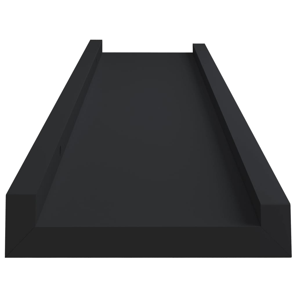 Fotoplanken 2 st 60x9x3 cm MDF zwart - AllerleiShop