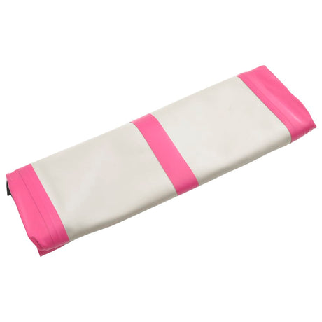 Gymnastiekmat met pomp opblaasbaar 500x100x15 cm PVC roze